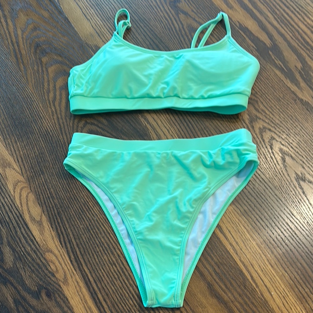 Amazon Green Bikini Swim Set